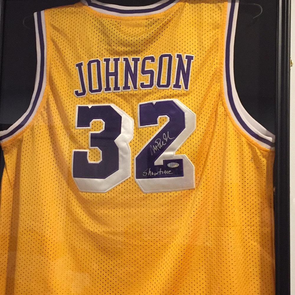 Authentic Magic Johnson signed Lakers jersey
